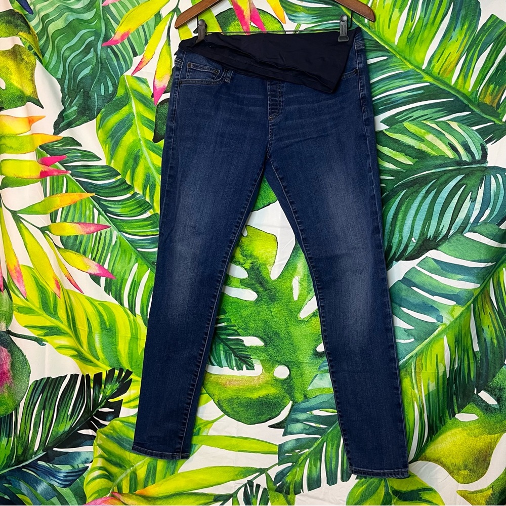 Gap Maternity 12 True Skinny Rich Indigo Blue Casual Denim Spring Fall Jeans